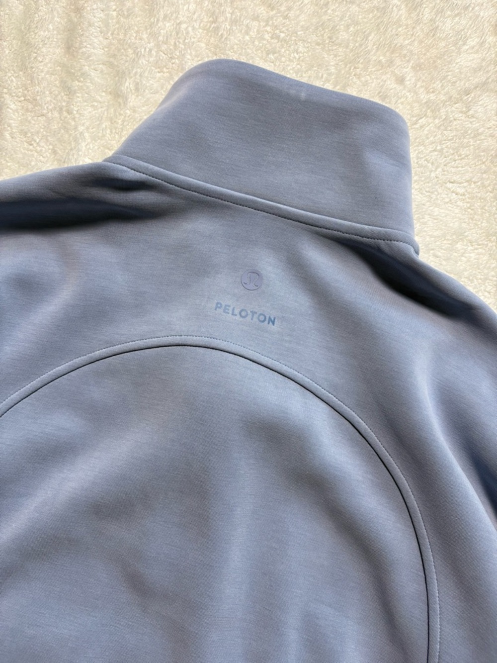 Lululemon Peloton Brushed Softstreme Half-Zip Pullover- Blue Willow - Picture 6 of 6